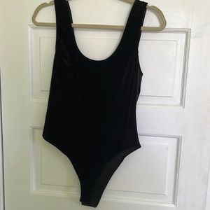 Black Velvet Body Suit - Size Medium